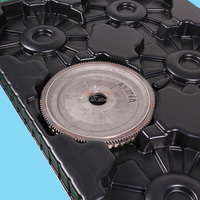 Bandeja de Transporte Apilable de HDPE Negro Resistente, Personalizada, Gruesa, Termoformada, Duradera, para Piezas Automotrices