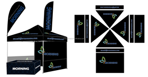 10 * 10ft Messe zelt mit benutzer definiertem Logo Druck Branded Gazebo Canopy Aluminium Sechseck 40mm 50mm für Geschäfts veranstaltungen - Product Image 3