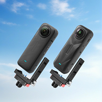 Adaptateur magnétique à dégagement rapide en forme de L avec griffe porte-accessoire pour caméras Insta360 X6/X5/X4/X4 Air/X3/X2, fixation Arca /1/4" verticale/horizontale