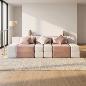 <span class=keywords><strong>Canapé</strong></span> modulaire en velours sans cadre avec logo personnalisé, emballé en rouleau, livré en boîte, <span class=keywords><strong>canapé</strong></span> sectionnel à expansion rapide pour studio - Product Image 1