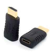 Adaptador Mini HDMI Hembra a HDMI Macho, Conector de Extensión de Audio y Video Full HD, Cable Extensor HDMI Macho a Hembra para Cámara