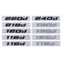 Lettres de coffre de voiture étanches en ABS chromé argenté 20 mm, emblèmes 320d 530d pour la série 1 2 3 4 5 6 7, style de voiture Business/Luxe