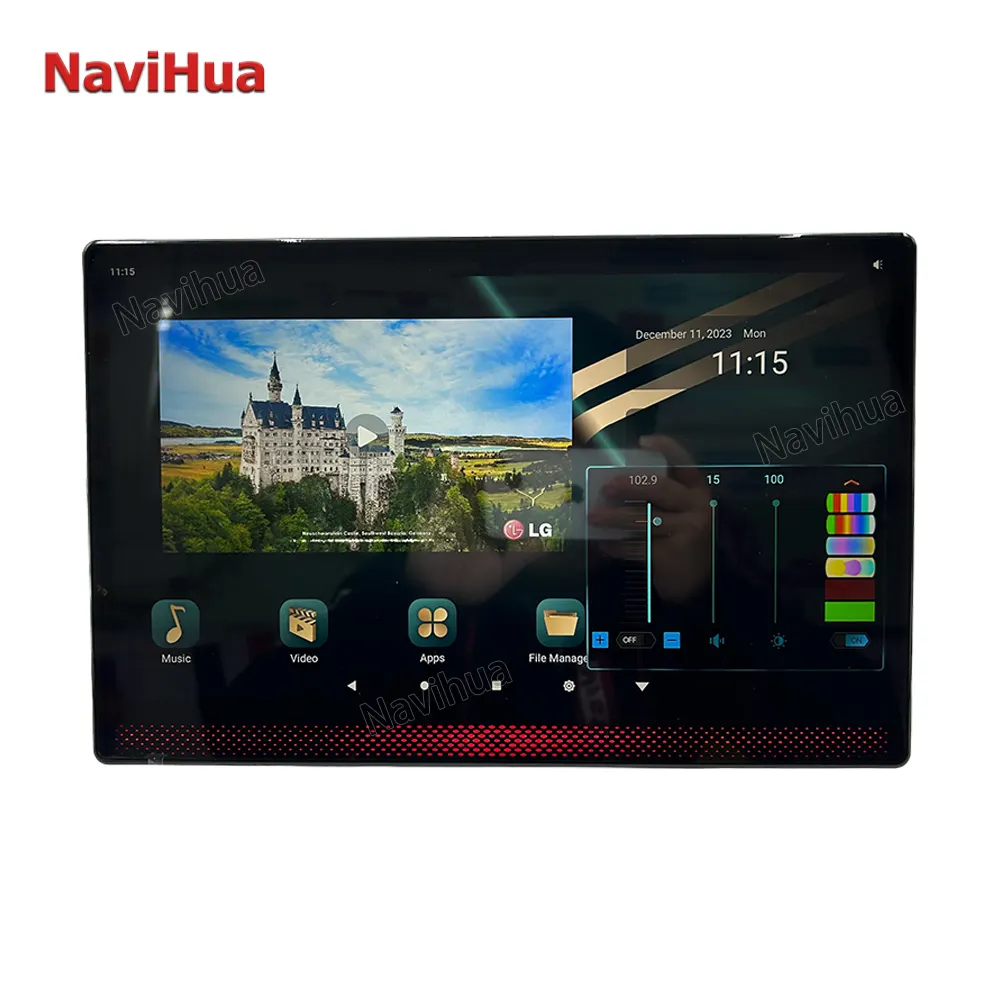 צג משענת ראש NaviHua 4k wifi כרית לרכב מסך מגע אנדרואיד נגן DVD לרכב מסך מושב אחורי לרכב תצוגת בידור