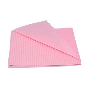 Bavaglino medico all'ingrosso biodegradabile nuovo paziente assorbente impermeabile rosa nero bavaglini dentali usa e getta con cravatta - Product Image 3