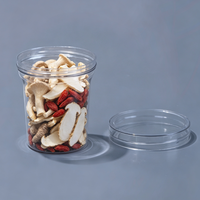 Pot en plastique PET transparent de qualité alimentaire pour aliments pour animaux de compagnie, bouteille à large ouverture en gros pour l'emballage de bonbons, biscuits, sucre, snacks et gelées