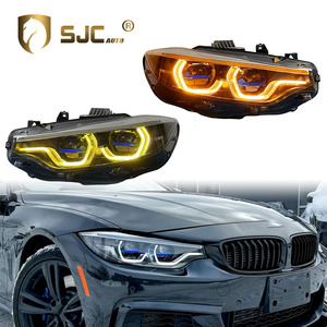 Fari SJC Auto Part per <span class=keywords><strong>BMW</strong></span> <span class=keywords><strong>Serie</strong></span> <span class=keywords><strong>4</strong></span> F32 F36 F80, Luci LED per Auto 2013-2019, Aggiornamento allo Stile con Finiture <span class=keywords><strong>Blu</strong></span>, Lampada Frontale Tricolore - Product Image 1