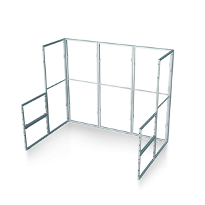 Système de stand modulaire incurvé léger en tissu de 62 mm pour salon professionnel avec graphismes interchangeables - Product Image 4