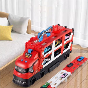儿童弹射式集装箱卡车玩具大型运输车套装三层弹射折叠卡车金属压铸汽车玩具 - Product Image 2