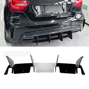 <b>Car</b> Rear Bumper <b>Diffuser</b> Lip Rear Side Splitters Spoiler Lip <b>for</b> Mercedes-Benz A-Class W176 A45 AMG 2013-2018 Body Kits Tuning - Product Image 1