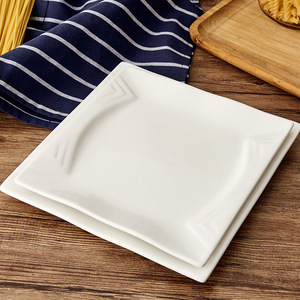 Assiette à steak de style occidental, plat principal, en céramique carrée, vaisselle d'hôtel porte-bonheur, passe au micro-ondes, style vintage de luxe léger, grande taille - Product Image 2