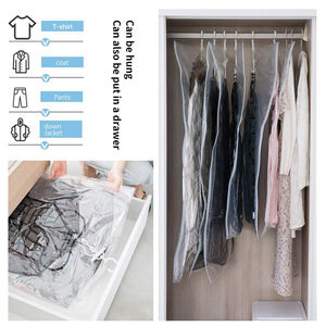 Sacs de rangement suspendus, économiseur d'espace, organisateur sous vide avec cintre, armoires de maison, placard, <span class=keywords><strong>housse</strong></span> anti-poussière <span class=keywords><strong>pour</strong></span> ranger les vêtements - Product Image 3