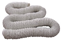 Tuyau d'évacuation flexible en PVC ignifuge avec armature en fil d'acier pour l'extraction des fumées industrielles