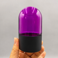 Pot en verre rond bombé coloré de 100 ml, résistant aux enfants, hermétique, pour fleurs séchées, capsules, cosmétiques, avec logo personnalisé