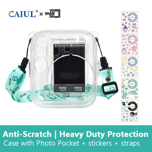 Étui transparent 3-en-1 cristallin pour <span class=keywords><strong>Instax</strong></span> <span class=keywords><strong>Mini</strong></span> 13 (2026) avec pochette photo + autocollant + sangle – Accessoire <span class=keywords><strong>Instax</strong></span> <span class=keywords><strong>Mini</strong></span>, compatible avec les étuis <span class=keywords><strong>Instax</strong></span> - Product Image 5