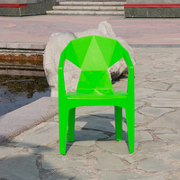 Chaise de jardin d'extérieur en gros de Chine avec dossier en plastique confortable résistant aux intempéries, fauteuil empilable