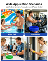 Individuelles Logo 13,56MHz NFC Silikon-Armband Wasserdichtes Verstellbares HF RFID-Armband QR-Code Bargeldlose Zahlung Großhandel
