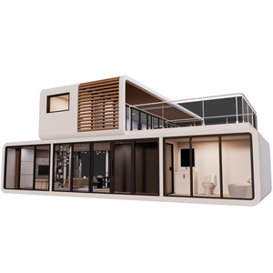 Pod de bureau extérieur moderne, structure modulaire en aluminium, rectangulaire, autoportant, avec système d'éclairage LED - Product Image 5