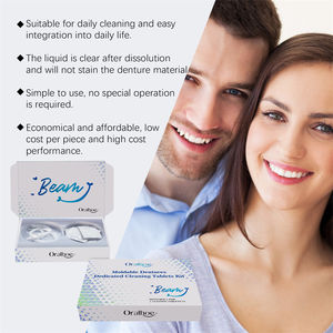 Kit <span class=keywords><strong>de</strong></span> comprimés <span class=keywords><strong>de</strong></span> nettoyage dédiés aux prothèses dentaires moulables Oralhoe - Product Image 3