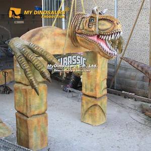 MY DINO FD003 Statue de porte de parc de <span class=keywords><strong>dinosaure</strong></span> en fibre de verre étanche pour l'extérieur - Product Image 6