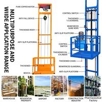 Elevador Eléctrico Pequeño para Carga, Anticaídas, Máquina de Elevación Sencilla, Plataforma Elevadora para Fábrica, Almacén y Hogar
