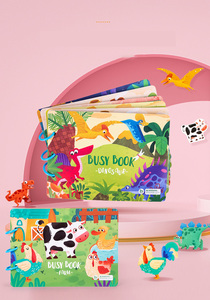 Enfants Cognition Jouet Sensoriel Livre Calme Puzzle Pâte <span class=keywords><strong>Jeu</strong></span> De Correspondance Animal Ferme Dinosaure Montessori Livre Occupé pour Les Tout-Petits - Product Image 5