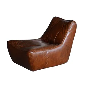 Big Adult Vintage Sitzsack Stühle Indoor Großhandel Sitzsack Sofa bezug Lazy Lounger Freizeit Leders essel