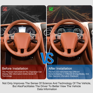 Afficheur numérique du tableau de bord Continental GT/Flying Spur, compteur de vitesse, Apple CarPlay, Android Auto pour Bentley - Product Image 2