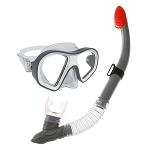 Masque de plongée et tuba avec lentilles en verre trempé de 4,0 mm, étanche, anti-buée, réglable, équipement de sports nautiques pour adultes - Product Image 4