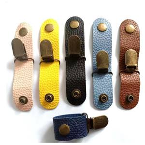 New <b>Leather</b> Hat Clip 83mm Multifunctional Bag Clip For Outdoor Travel And <b>Backpack</b> Organizing Brown Color - Product Image 3