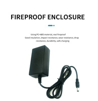 Adaptateur secteur 12V 3A PC/ABS avec prise US, interface DC5.5*2.1mm/5.5*2.5mm et câble de 1,5m