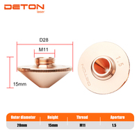 Tête de découpe laser à fibre 28 mm M11 à double et simple couche avec buse en cuivre, pièces de rechange pour la découpe de l'acier
