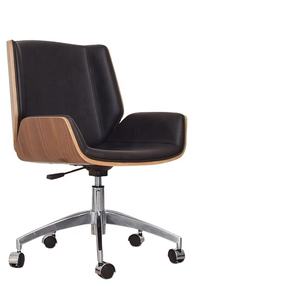 Bürostuhl mit mittlerer Rückenlehne aus Bugholz mit Aluminiumgestell - Product Image 4