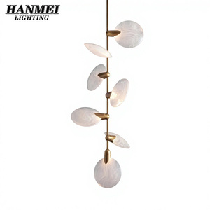 Modern Gold & <b>White</b> Steel and Glass LED Pendant Lamp With Warm Light HM-Pendant Lamp Warm <b>White</b> Light 3500K Provides a Cozy Ambi - Product Image 1