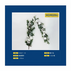 มาลัยและพวงมาลาผ้าโฟมพลาสติกสำหรับตกแต่งเทศกาลคริสต์มาสของ L150cm - Product Image 1