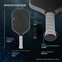 Raquette de pickleball OEM pour Toray, 16 mm, en fibre de carbone T700 durable, avec noyau en nid d'abeille, designs personnalisés, raquette de pickleball populaire