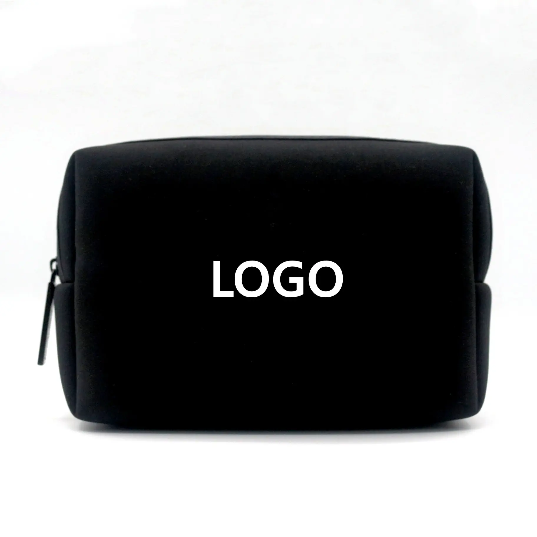 スポーツスタイル新しいデザイン品質ネオプレン生地メンズトイレタリーウォッシュバッグ日常使用ブラックネオプレン防水化粧品バッグ