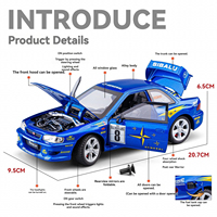 Modèle de voiture de sport en métal moulé sous pression Maisto 1:24 Impreza WRX STI de haute qualité, véhicule en alliage, jouet de collection, cadeau