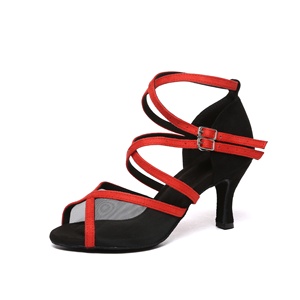 Nuevos zapatos de baile latino de gamuza para mujer D47, zapatos de baile de salón de baile, se pueden personalizar en color y Altura del tacón al por mayor - Product Image 1