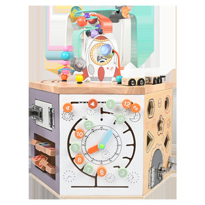 Jouets Montessori, boîte d'activités multifonctionnelle, labyrinthe <span class=keywords><strong>de</strong></span> perles, tri <span class=keywords><strong>de</strong></span> formes, abaque, jeu <span class=keywords><strong>de</strong></span> <span class=keywords><strong>motricité</strong></span> fine pour enfants - Product Image 2