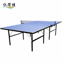Table de tennis de table pliable pour tournoi, taille standard intérieure, design pliable sans roulettes, salle de jeux familiale