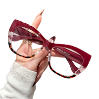 Monture de lunettes optiques anti-lumière bleue surdimensionnée, style œil de chat, certifiée ISO9001, idéale pour les trajets quotidiens, les études en intérieur et le bureau professionnel.