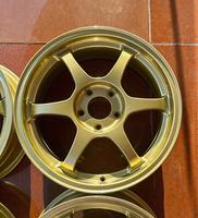 Juego de Ruedas Forjadas Premium para Carreras, 5x114.3 5x100, Acabado Bronce, 6 Radios, Especificaciones de Pista, 17 18 19 20 Pulgadas, Ligeras, Cóncavas Profundas