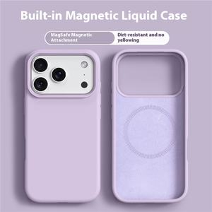 Funda de Silicona Líquida de Lujo para Teléfono Apple iPhone 17 Pro Max, Nueva, con Orificio Grande, Magnética, Protección Total - Product Image 6