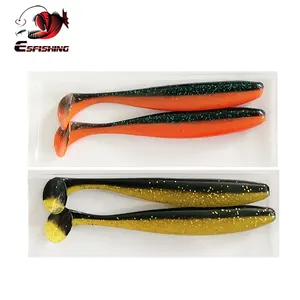 Toptan Shad yumuşak plastik Es kolay parlatıcı 7.6cm özel yumuşak swimbait yem