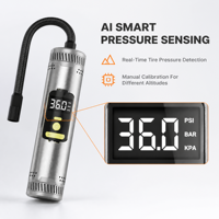 Compresseur d'air portable rechargeable 150 PSI avec LED pour gonflage de pneus et vélos