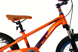 Vélo de montagne pour enfants de 18, 20 et 22 pouces pour garçons et filles, orange, VTT avec freins à disque doubles et fourche à suspension avant - Product Image 4