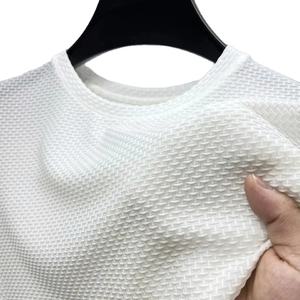Camiseta de Verano de Alta Gama para Hombre, de Malla Calada, de Seda Helada, de Manga Corta, Cuello Redondo, Transpirable - Product Image 2