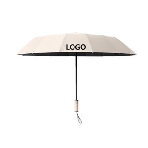 Parapluie automatique noir à 60 baleines, pliage réversible, conception mécanique simple, pour jours ensoleillés et pluvieux - Product Image 1