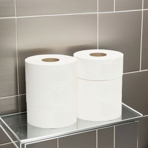 Vente d'usine Rouleaux de papier toilette personnalisés 100% pâte vierge Jumbo 3 plis gaufrés pour usage domestique - Product Image 1