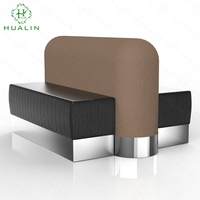 Table et chaises de salle à manger en marbre de style moderne HUALIN, ensemble de banquettes et cloisons pour restaurant de luxe